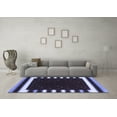 thumbnail image 3 of Ahgly Company Machine Washable Indoor Rectangle Abstract Blue Contemporary Area Rugs, 3' x 5', 3 of 4