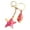 Red, variant on Shell Design Keychain - Vibrant Acrylic Star Pendant Keyring for Backpacks, Beach Vacation Essential