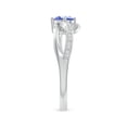 thumbnail image 3 of ANGARA Natural Tanzanite Twisted Ribbon Ring with Pave Diamond Accents in 925 Sterling Silver for Women (Size-6x4mm) | December Birthstone, Anniversary Jewelry Gift for Women | Natural Tanzanite Ring, 3 of 9