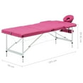 thumbnail image 2 of vidaXL Massage Table Foldable Massage Bed Salon Therapy Table 3 Zones Aluminum, 2 of 8