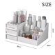 thumbnail image 2 of Organizador de caja de almacenamiento de cosméticos para escritorio de maquillaje con cajones para tocador, encimera de tocador, mostrador de baño, elegante soporte para pinceles, sombra de ojos,, 2 of 6
