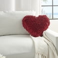 thumbnail image 2 of Mina Victory Shag Frame Heart Deep Red 18" x 18" Throw Pillow, 2 of 5