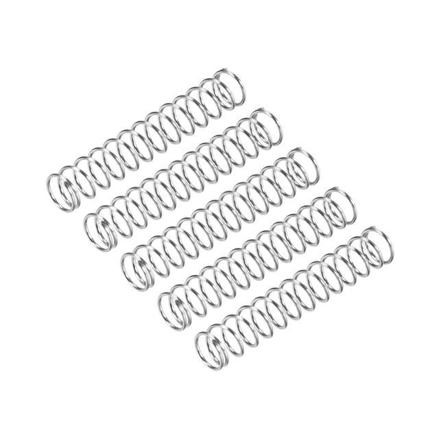 Unique Bargains Compression Spring, 5 Pack 304 Stainless Steel, 5mm OD, 0.5mm Wire, 30mm Length