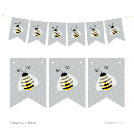 Honey Bee Wedding - Pennant Party Banner Honey Bee Bumblebee