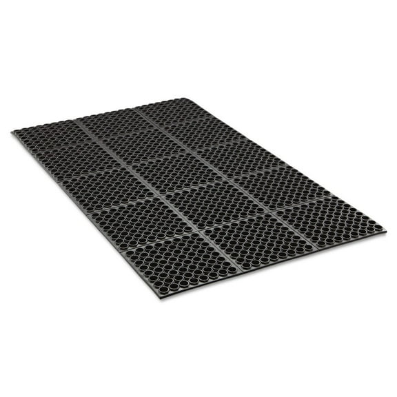 Crown Safewalk Heavy-Duty Anti-Fatigue Drainage Mat, General Purpose, 36 x 60, Black -CWNWSTF35BK