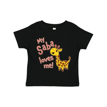 

Inktastic My Saba Loves Me- Cute Giraffe Gift Toddler Boy or Toddler Girl T-Shirt