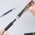 thumbnail image 5 of Clearance Sale! 1PC Premium Gel Pen, 0.5mm Black & Gold Retractable Rollerball for Smooth Writing, Plastic, for Office & Home, (15cm, Red), 5 of 8
