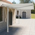 thumbnail image 1 of vidaXL Awning Post Set White 450x245 cm Iron, 1 of 4
