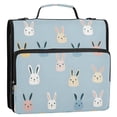 thumbnail image 5 of FORMRS Zipper Binder with Shoulder Strap 2-inch Ring 500 Sheet Capacity File Bag, Blue Rabbits, 5 of 5