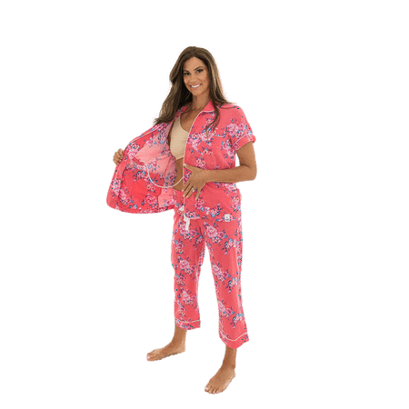 

Post Surgery Mastectomy Breast Cancer Tummy Tuck Recovery Pajamas with Internal Drainage Pockets by Gownies…Recovery Pajama Set PJ Set For Women