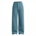 thumbnail image 6 of Women's Polka Dot Pattern Barrel Jeans Casual Wide Leg High Waisted Jeans Y2K Boyfriend Cute Denim Pants Leisure Relaxed Fit Fashion design Trousers Light Blue S, 6 of 6