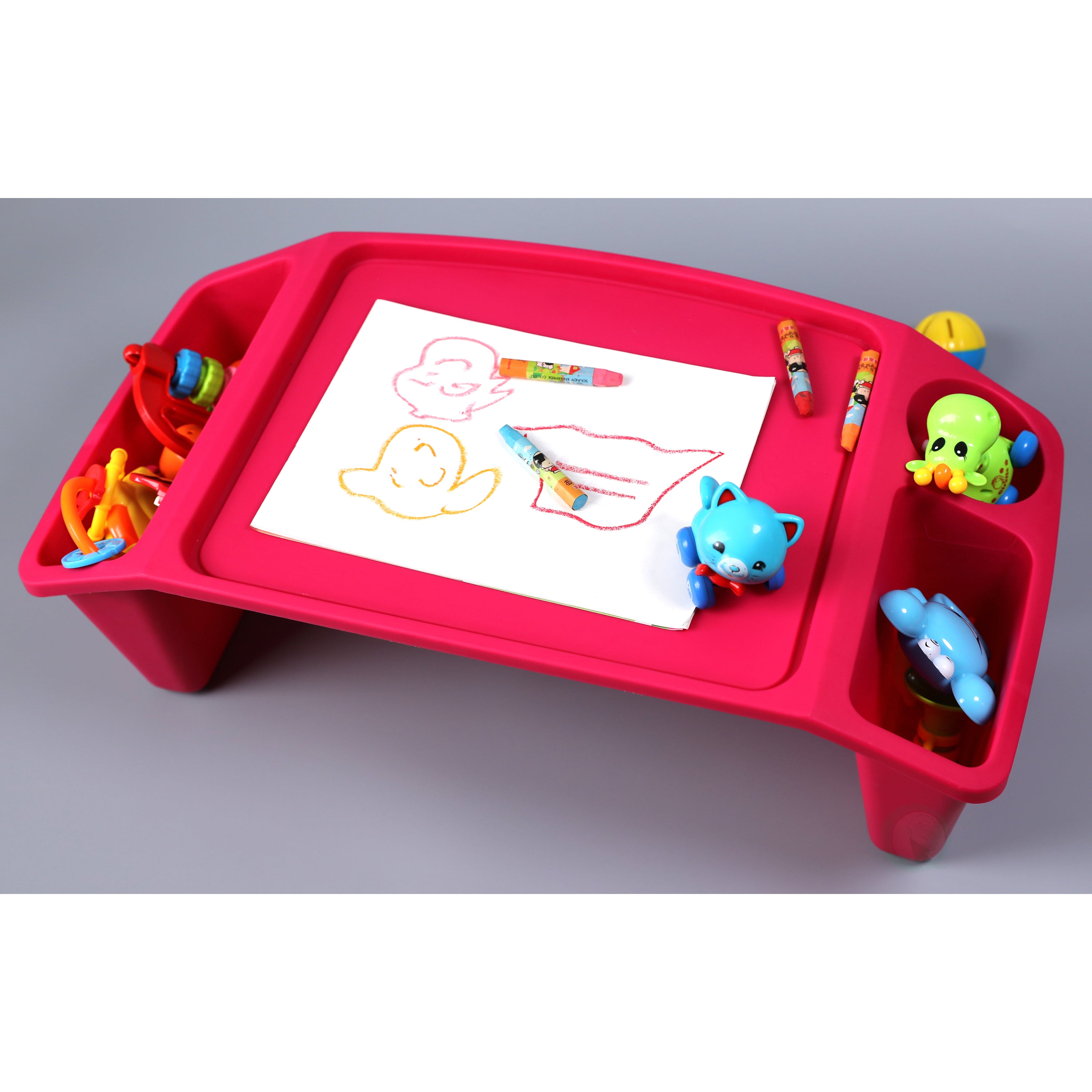 Kids Lap Desk Laptop Tray Portable Low Activity Table Floor Work Green Grade B