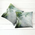 thumbnail image 6 of Ambesonne Nature Throw Pillow Cover 2 Pack, Sunbeams Shadows Idyllic, 24", Green White, 6 of 7