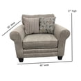 thumbnail image 3 of Southern Home Furnishings Vandy Heather Polyester Accent Chair in Greige, 3 of 7