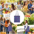 thumbnail image 3 of Bohemian Geometric Plaid Reusable Grocery Tote - Spacious Washable Bag with Durable Design, 3 of 5