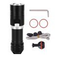thumbnail image 1 of LED Flashlight, 100M Diving Flashlight, Stepless Dimming L2 LED Waterproof For Diving Camping Pink,red,black,golden,purple,gray, 1 of 8