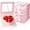 Pink, variant on 6 Pack Mother's Day Heart Shaped Flower Gift Box Treat Fillable Gift Packaging Boxes with Ribbon Heart Cardboard Fillable Flower Present Box for Wedding Birthday Love Favors(Red)