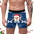 thumbnail image 2 of Men Cool Comfort Underwear Men Underwear with inside Them Sweat Briefs Briefs Packs Mens Mens Christmas Printed Breathable And Comfortable Inner Mid Rise With Waist Underwea Blue XL, 2 of 4