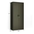 thumbnail image 6 of Storage Cabinet With Doors And Shelves, 5-layer Home Garage Office File Large Storage Dark Gray Cabinet With Lock For Kitchen Bedroom Living Room, 31.5x15.7x70.9inch, 6 of 7