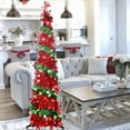 thumbnail image 5 of Pop up Christmas Tree for Indoor Decoration, Pre-lit Mini Halloween Tree with 60 Lights,Black Artificial Pencil Tree Collapsible Tinsel Lighted up Christmas Tree, 5 of 18