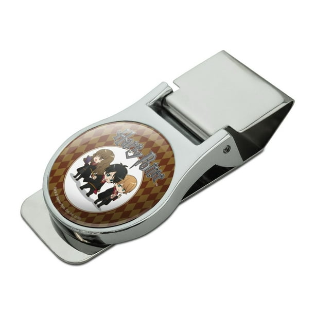 Harry Potter Anime Characters Satin Chrome Plated Metal Money Clip - Harry Potter Anime Characters Satin Chrome Plated Metal Money Clip -
