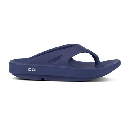 oofos navy sandals  m3/w5 (Best Price On Oofos)