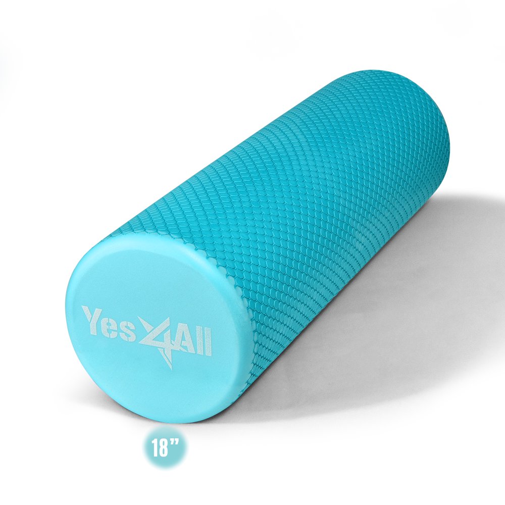 Yes4All Eva Foam Roller For Total Body Massage Therapy Teal 18 In
