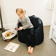 thumbnail image 6 of Big Joe Milano Child-Sized Bean Bag Chair for Kids Bedroom and Reading Nook, Stretch Limo Black, Durable Easy-Clean Polyester Nylon Blend, Refillable, 6 of 9