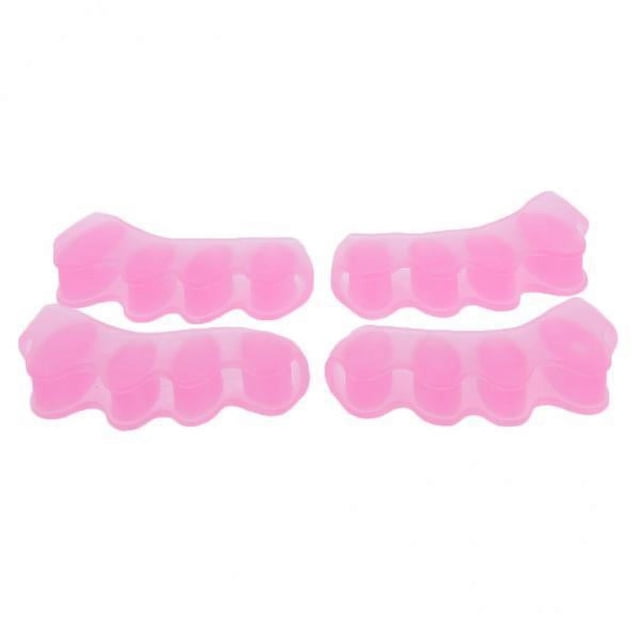 Bunblic 5-6pack 2 Pairs Elastic Silicone Gel Toe Hallux Valgus Separators Straighteners 5 Pcs