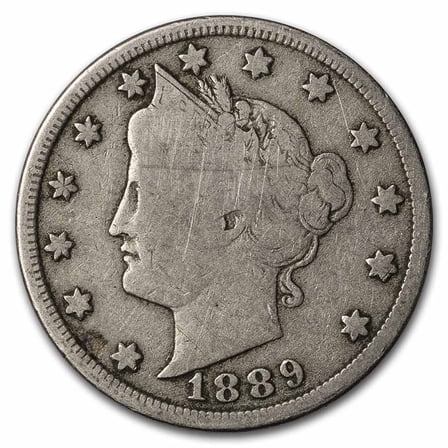 1889 Liberty Head V Nickel Good