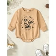 thumbnail image 2 of Bagilaanoe Newborn Baby Girl Oversized Romper Sweatshirt Long Sleeve Bodysuits Print Pullover 3M 6M 12M 18M Infant Casual Tee Tops, 2 of 9