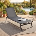 thumbnail image 2 of Costway 1 PCS Chaise Longue de Patio Fauteuil Inclinable Dossier Réglable Jardin Terrasse Gris, 2 of 10