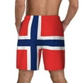 thumbnail image 2 of Mens Norway Flag 2 in 1 Quick Dry Swim Trunks with Compression Liner Beach Shorts, 2 of 6