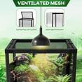 thumbnail image 4 of 45 Gallon Reptile Glass Tank Terrarium with Screen Ventilation Tempered Glass for Lizard Tortoise Snake, Front Opening & Anti Escape Lid 24in x 18in x 24in, 4 of 7
