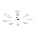 thumbnail image 3 of Deflector ventilación techo para acondicionado central, accesorio para parabrisas acondicionado, reutilizable para hogar y oficina, Hoja transparente de 8 pulgadas, 3 of 8