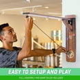 thumbnail image 4 of GoSports Hook21 Ring Swing Game - Indoor or Outdoor Ring Toss Game with Foldable Arm - Brown, 4 of 6