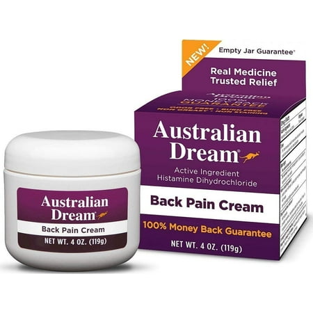 Australian Dream Back Pain Cream 4 oz (Pack of 8) (Best Pain Reliever For Knee Pain)