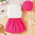 thumbnail image 6 of Gibobby Girls Outfit Sets Kids Toddler Baby Spring Summer Print Sleeveless Tops Shorts Outfits Clothes Girls Playtime Sets Size(9-12 Months,Hot Pink), 6 of 7