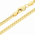 thumbnail image 5 of Nuragold 10k Real Yellow Gold Miami Cuban Link 3mm Chain Bracelet or Anklet (7"-9") Italian Jewelry for Men & Women, 5 of 12