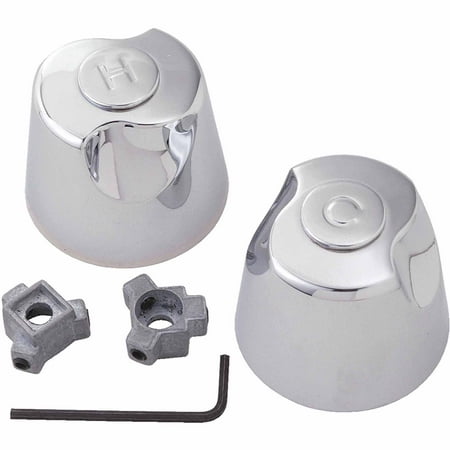 Universal Chrome Faucet Handles 2 Pack Walmart Com