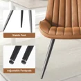 thumbnail image 5 of 2-Piece / 4-Piece Modern Dining Chair Sets with Thickened Cushions Premium Fabric Upholstered Kitchen Chairs Sturdy Metal Legs 300 lbs Capacity for Dining Room Living Room Office, 5 of 6