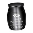 thumbnail image 4 of Urna para mascotas, urna para perros pequeños, contenedor de almacenamiento de cenizas, soporte para cenizas de gato, recuerdo Negro, 4 of 9