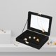 thumbnail image 4 of Caja de Bandeja para exhibición de anillos jinwen regalos con tapa transparente soporte para pendientes apilable negro, 4 of 8