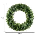 thumbnail image 2 of Pure Garden 50-150 19.5-Inch Artificial Boxwood Wreath for Front Door Home Decor, 19.5 Inches, Green, 2 of 5
