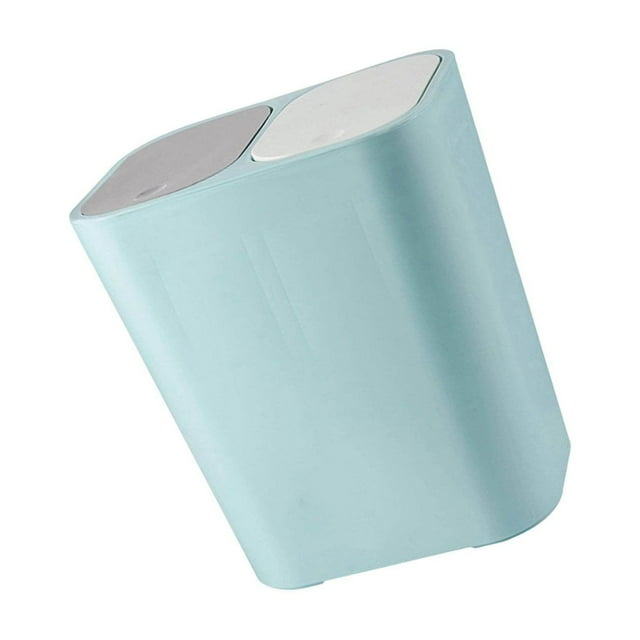 15 Liter Wet and Dry Dual Trash saving. High Capacity: Double compar Can Recycling Waste Bin for Kitchen Blue