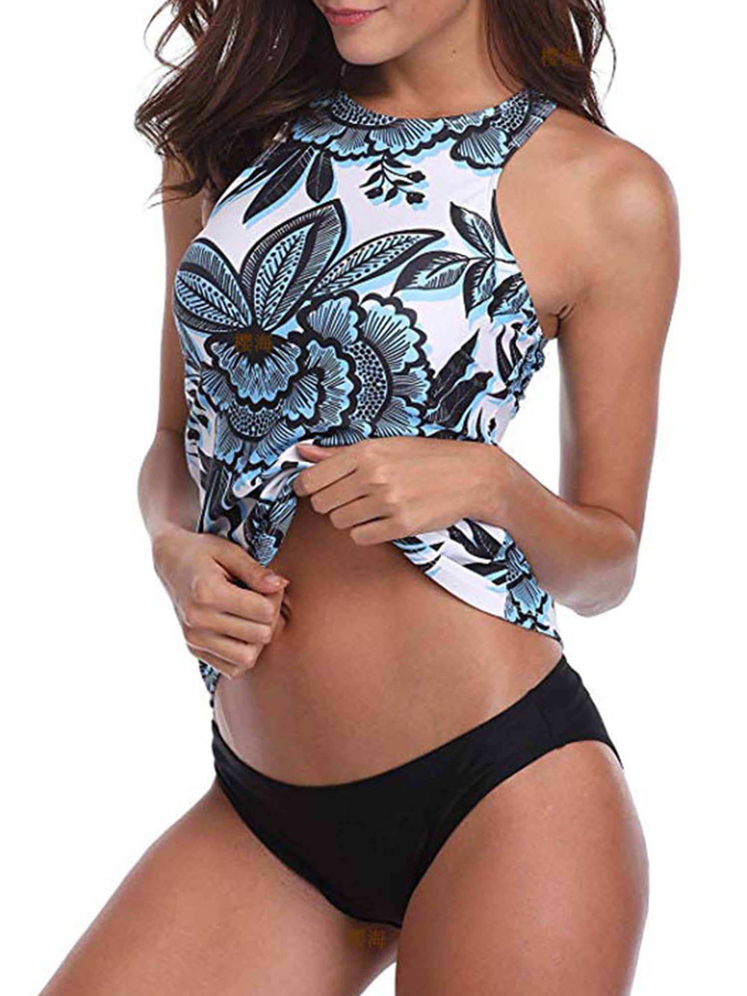 Zando Halter Bikini Set with Boyshort Push Up 2 Piece Swimsuit Bathing Suit for Women MNFUXA1S1754G0000 