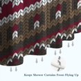 thumbnail image 6 of Boho Red Knitted Ethnic Pattern Shower Curtain 84"x72" ,Bathroom Decorative Shower Curtains Set with 12 Hooks,Modern Waterproof Washable Shower Curtain, 6 of 6