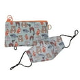 thumbnail image 1 of ZIPIT Face-It Kit, Pouch with Antibacterial Material + Matching Face Mask for Kids (Grey Animals), 1 of 7