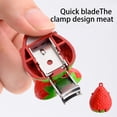 thumbnail image 4 of Nail Clipper Compact Size Foldable Creative Shape Sharp User-friendly Multipurpose Stainless-Steel Fruit Strawberry Keychain Fingernail Cutter Manicure Supplies, 4 of 8
