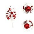 thumbnail image 2 of Abbracc 6 Pieces Christmas Glitter Ball Picks Crafts Artificial Christmas Tree Picks Red, 2 of 6